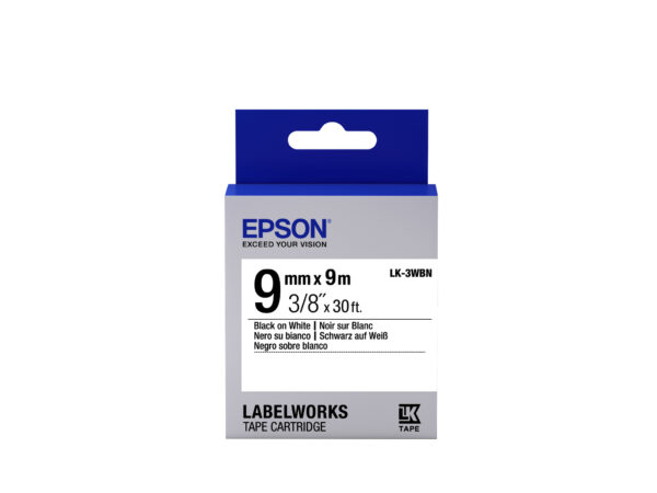 Epson Standard Tape - LK-3WBN Std Blk/Wht 9/9