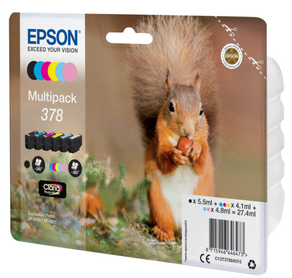 Epson Squirrel Multipack 6-colours 378 Claria Photo HD Ink - Afbeelding 2