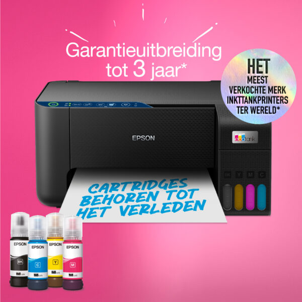 Epson EcoTank ET-2861 A4 multifunctionele Wi-Fi-printer met inkttank, inclusief tot 3 jaar inkt - Afbeelding 9