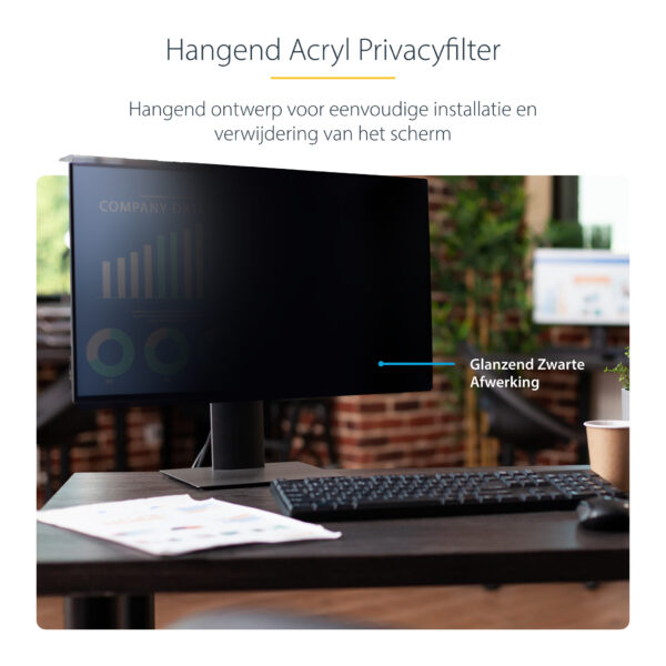 StarTech.com 27 inch 16:9 Computer Monitor Privacy Filter, Hangend Acryl Security Filter, Snel te installeren Privacy Screen, Mo - Afbeelding 10