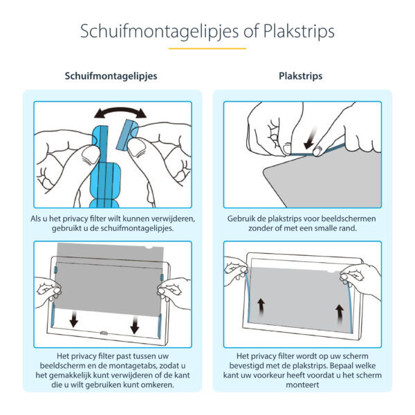 StarTech.com 24-inch 16:9 Gold Monitor Privacy Filter, Omkeerbare Filter met Verhoogde Privacy, Glanzende Computer Security Filt - Afbeelding 13
