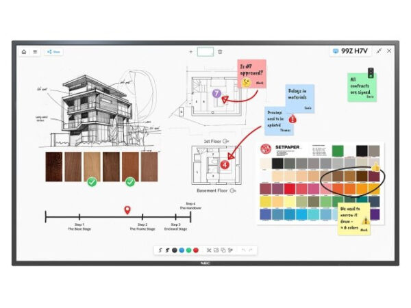 NEC MultiSync M551 Interactief flatscreen 139,7 cm (55") LCD 500 cd/m² 4K Ultra HD Zwart Touchscreen 24/7