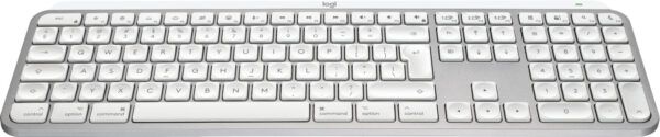 Logitech MX Keys S for Mac toetsenbord Kantoor RF-draadloos + Bluetooth QWERTY US International Aluminium, Wit - Afbeelding 2