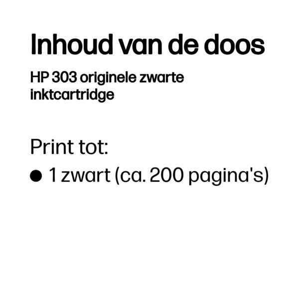 HP 303 originele zwarte inktcartridge - Afbeelding 7