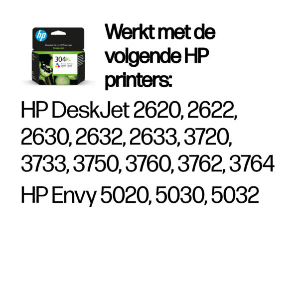 HP 304XL originele drie-kleuren inktcartridge - Afbeelding 7