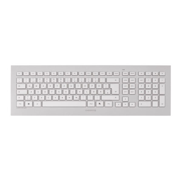 CHERRY DW 8000 toetsenbord Inclusief muis Universeel RF Draadloos QWERTY Amerikaans Engels Zilver, Wit - Afbeelding 2