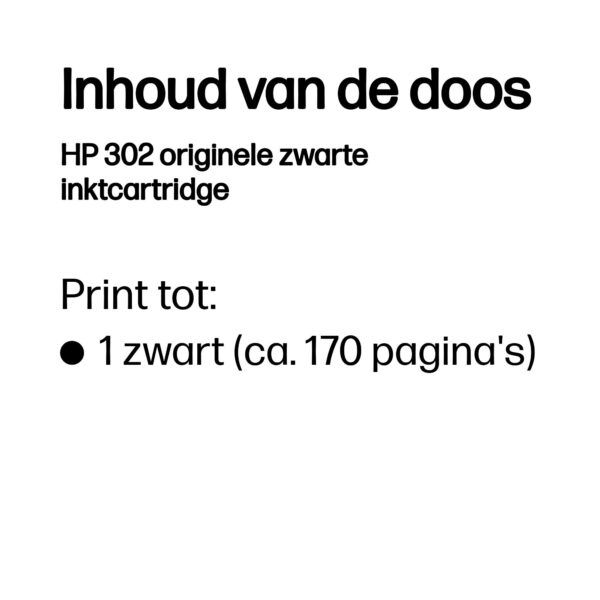 HP 302 originele zwarte inktcartridge - Afbeelding 10