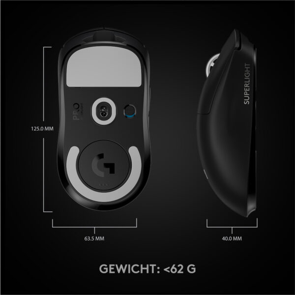 Logitech G Pro X Superlight muis Gamen Rechtshandig RF Draadloos 25600 DPI - Afbeelding 17