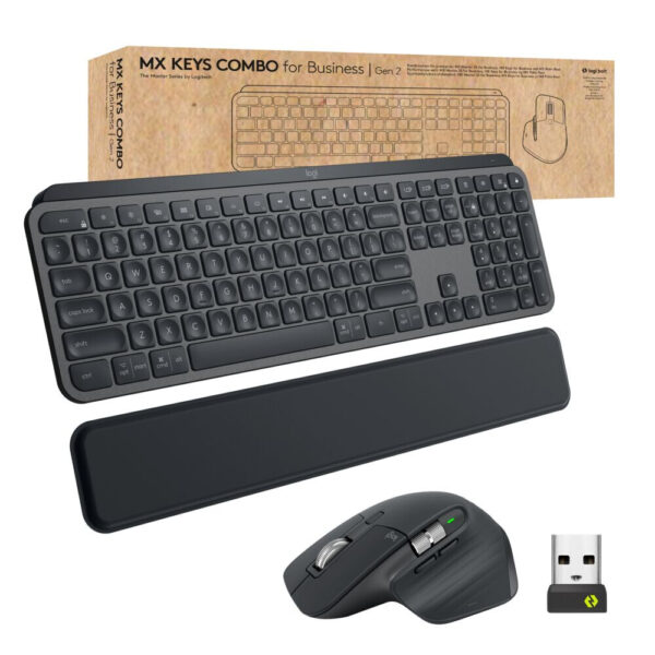 Logitech MX Keys combo for Business Gen 2 toetsenbord Inclusief muis Kantoor RF-draadloos + Bluetooth QWERTY US International Gr