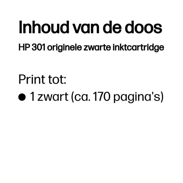 HP 301 originele zwarte inktcartridge - Afbeelding 8