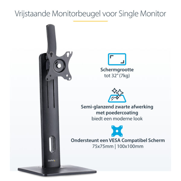 StarTech.com Beweegbare Bureau Monitorsteun, In Hoogte Verstelbare Monitor Beugel voor VESA Displays tot 32" (7kg), Ergonomische - Afbeelding 20