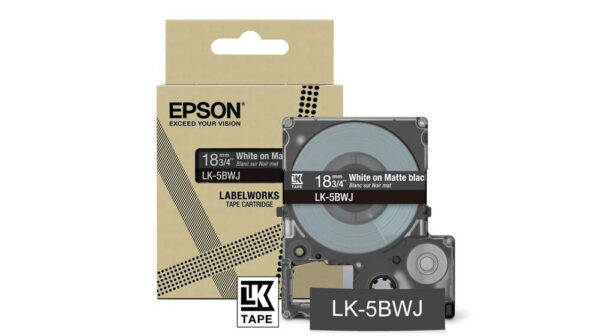 Epson LK-5BWJ Zwart, Wit