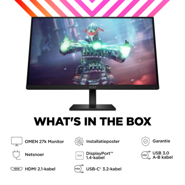 OMEN by HP 27 inch UHD 144 Hz gamingmonitor - OMEN 27k - Afbeelding 4