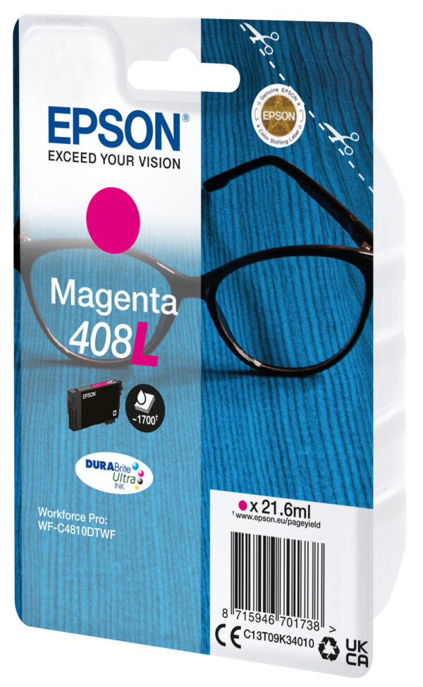 Epson Singlepack Magenta 408L DURABrite Ultra Ink - Afbeelding 2