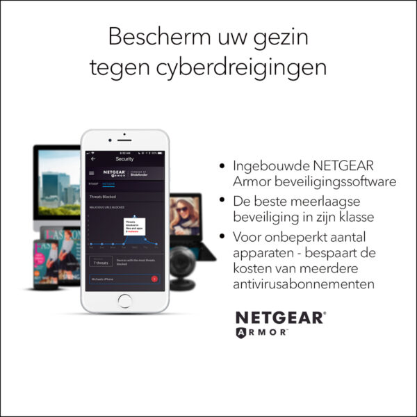 NETGEAR Nighthawk Tri-Band AX8 8-Stream AX6600 WiFi 6 Router (RAX70) - Afbeelding 20