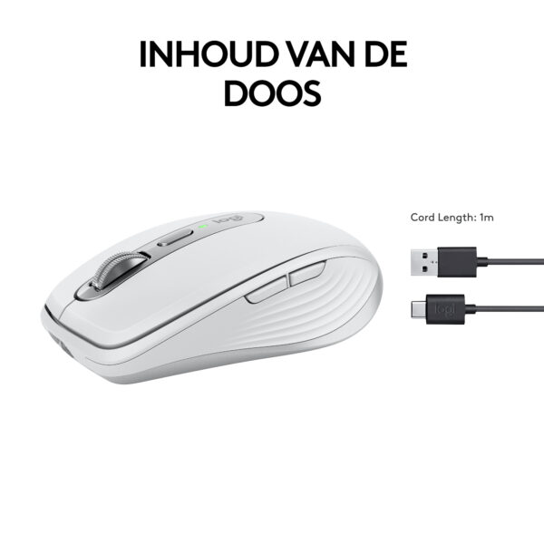 Logitech MX Anywhere 3S muis Kantoor Rechtshandig RF-draadloos + Bluetooth Laser 8000 DPI - Afbeelding 16