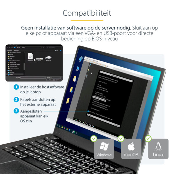 StarTech.com KVM-Console via USB 2.0 Draagbare Laptop Adapter - Afbeelding 11