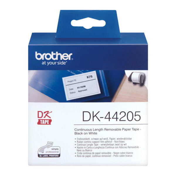 Brother DK-44205 labelprinter-tape Zwart op wit - Afbeelding 3