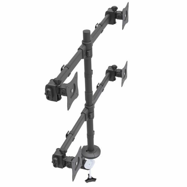 StarTech.com Quad Monitor Arm voor VESA Schermen tot 27" (8kg), 2x2 Configuratie, Verstelbare Hoogte, Scharnierende Monitorsteun - Afbeelding 4