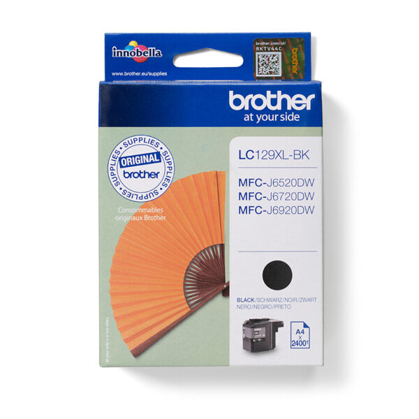 Brother LC129XLBK inktcartridge 1 stuk(s) Origineel Hoog (XL) rendement Zwart