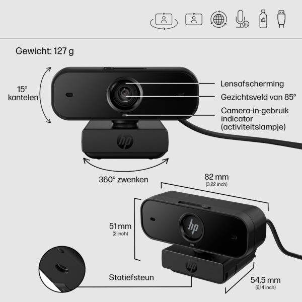 HP 435 FHD-webcam - Afbeelding 10