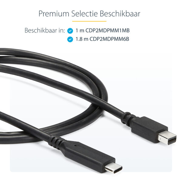 StarTech.com 1,8 m USB-C naar Mini DisplayPort-kabel 4K 60Hz zwart - Afbeelding 11