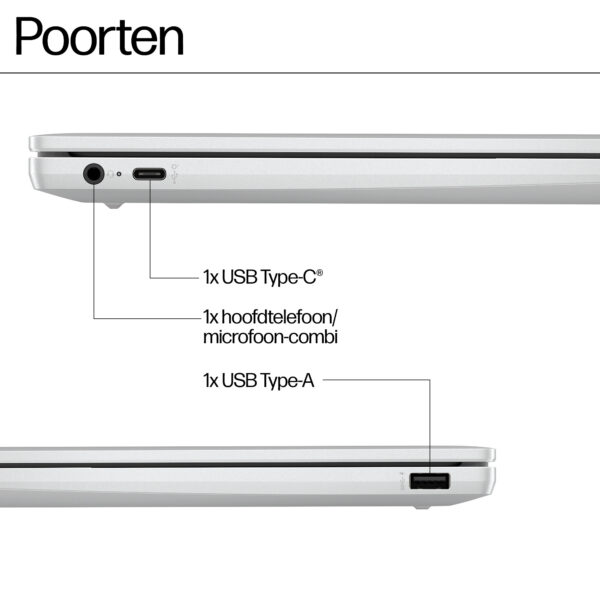 HP Chromebook 14a-nf0080nd Intel® N N200 35,6 cm (14") Full HD 8 GB LPDDR5-SDRAM 128 GB Flash Wi-Fi 6E (802.11ax) ChromeOS Zilve - Afbeelding 12