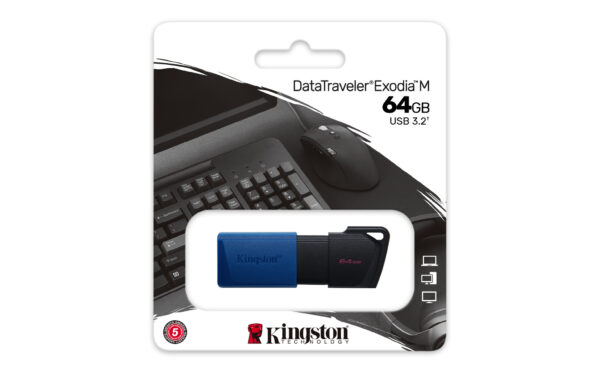 Kingston Technology DataTraveler Exodia M 64 GB, USB 3.2 Gen 1 (zwart + blauw) - Afbeelding 6