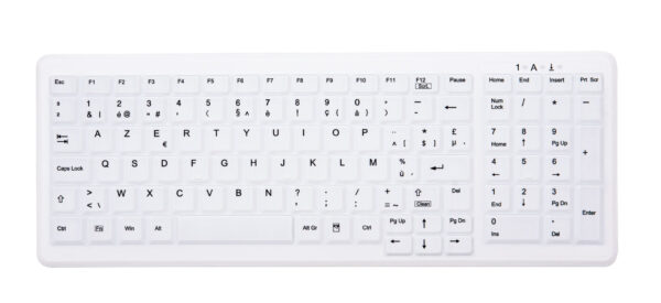 CHERRY AK-C7000 toetsenbord Medisch RF Draadloos AZERTY Belgisch Wit