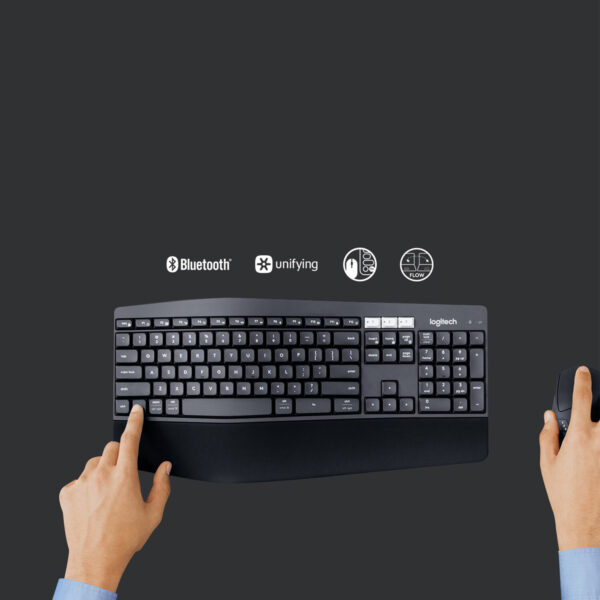 Logitech MK850 Performance toetsenbord Inclusief muis Universeel RF-draadloos + Bluetooth QWERTZ Duits Zwart - Afbeelding 5