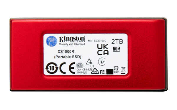 Kingston Technology 2TB XS1000 Red External USB 3.2 Gen 2 Draagbare Solid State Drive - Afbeelding 2