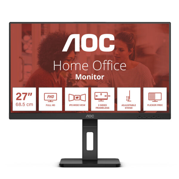 AOC E3 27E3QAF LED display 68,6 cm (27") 1920 x 1080 Pixels Full HD Zwart