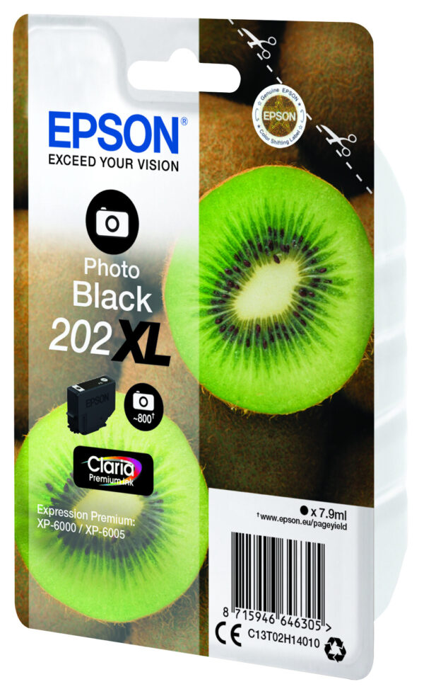 Epson Kiwi Singlepack Photo Black 202XL Claria Premium Ink - Afbeelding 3