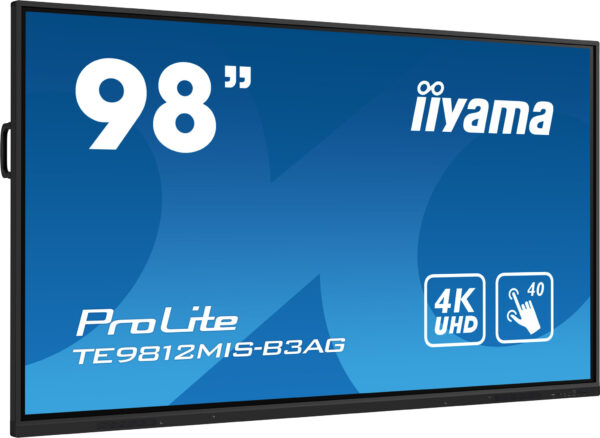 iiyama TE9812MIS-B3AG beeldkrant Kiosk-ontwerp 2,49 m (98") LCD Wifi 400 cd/m² 4K Ultra HD Zwart Touchscreen Type processor Andr - Afbeelding 3