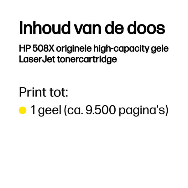 HP 508X originele high-capacity gele LaserJet tonercartridge - Afbeelding 9