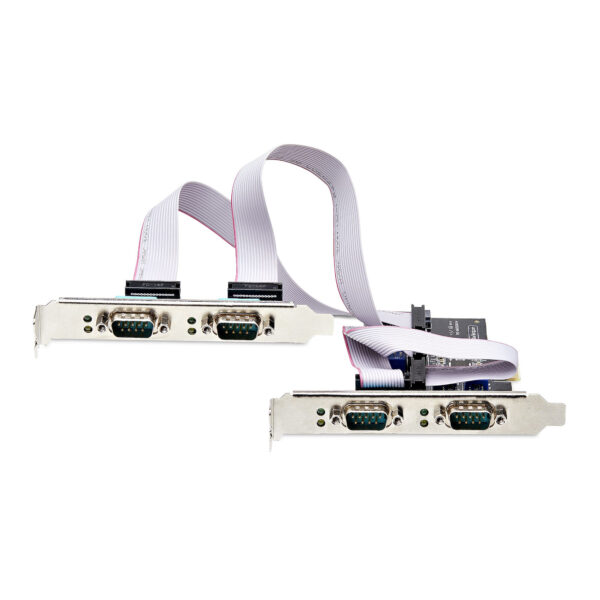 StarTech.com 4-Port PCIe Seriële Adapter Kaart, Quad PCI Express naar RS232/RS422/RS485 (DB9) Serial Kaart, Incl. Low-Profile Be - Afbeelding 2