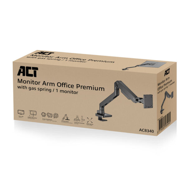 ACT Monitorarm office premium, gasveer, 1 monitor - Afbeelding 6