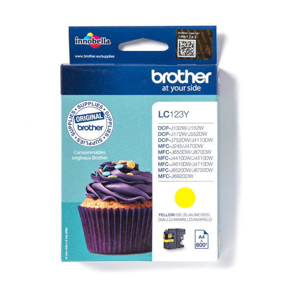 Brother LC123Y inktcartridge 1 stuk(s) Origineel Geel