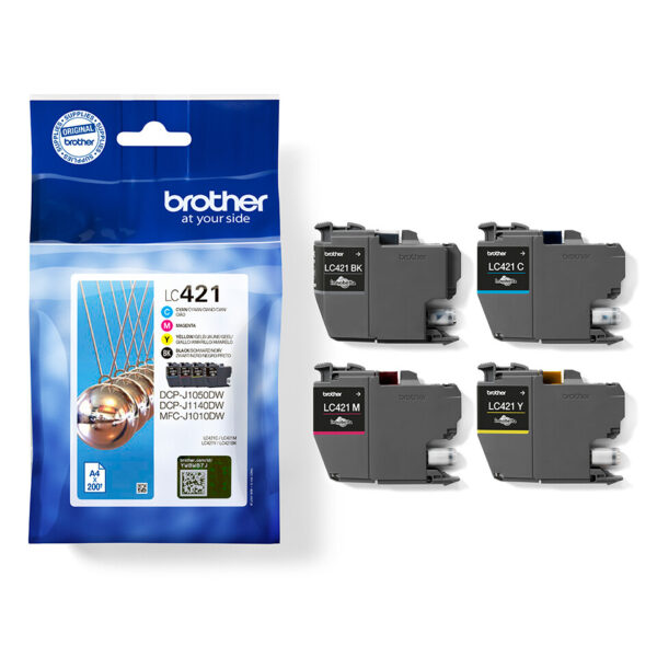 Brother LC421VAL inktcartridge 1 stuk(s) Origineel Zwart, Cyaan, Magenta, Geel - Afbeelding 3