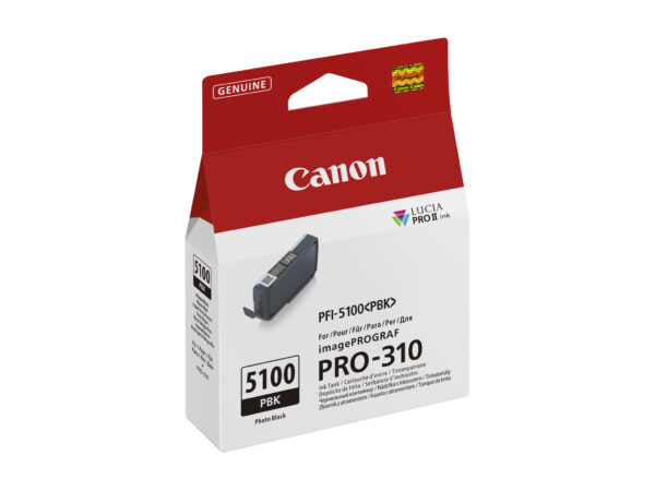 Canon PFI-5100 PBK inktcartridge 1 stuk(s) Origineel Foto zwart - Afbeelding 2