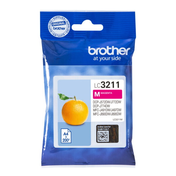 Brother LC3211M inktcartridge 1 stuk(s) Origineel Magenta