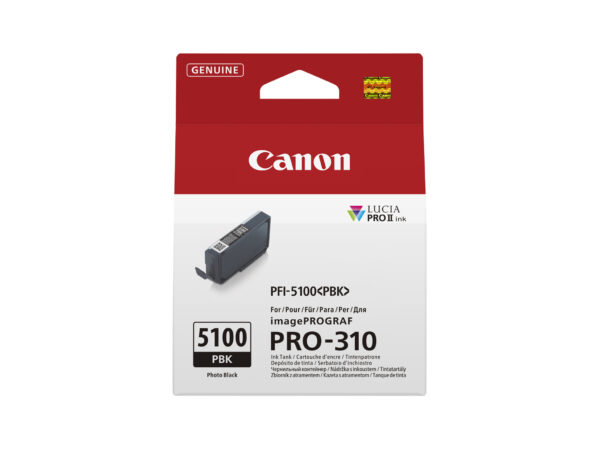 Canon PFI-5100 PBK inktcartridge 1 stuk(s) Origineel Foto zwart