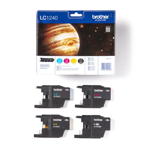 Brother LC1240VALBP inktcartridge 4 stuk(s) Origineel Zwart, Cyaan, Magenta, Geel - Afbeelding 3