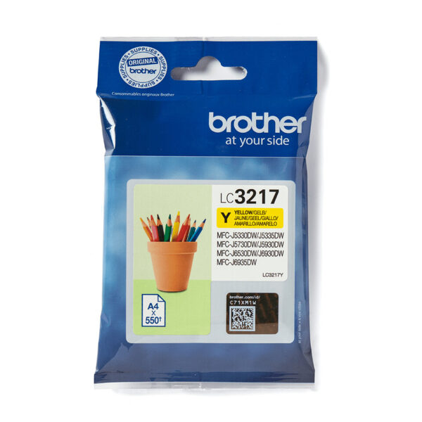 Brother LC3217Y inktcartridge 1 stuk(s) Origineel Geel