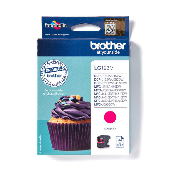 Brother LC123M inktcartridge 1 stuk(s) Origineel Magenta