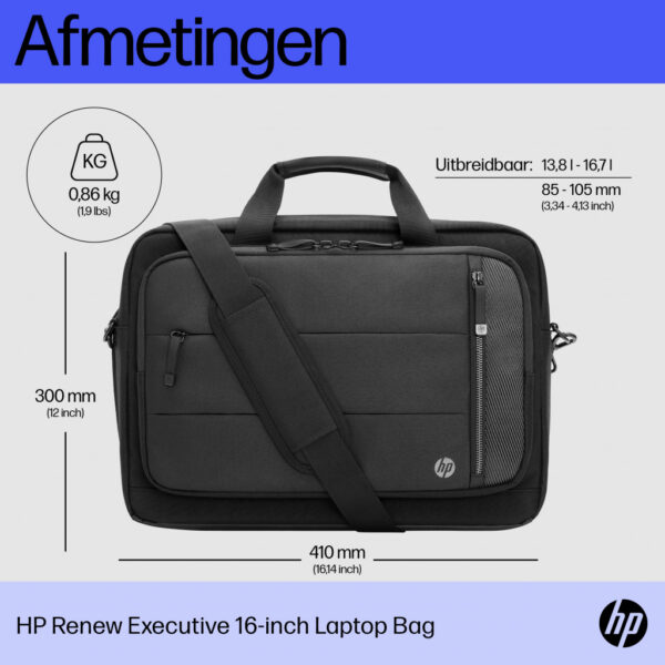 HP Renew Executive 16 inch laptoptas - Afbeelding 3