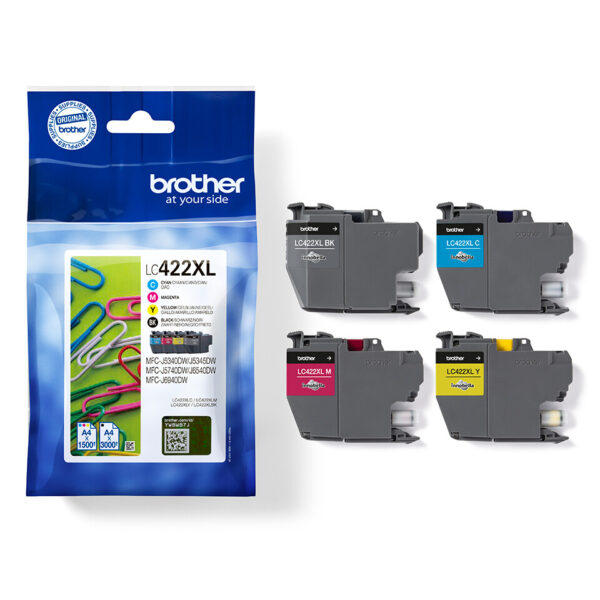 Brother LC422XLVAL inktcartridge 4 stuk(s) Origineel Zwart, Cyaan, Magenta, Geel - Afbeelding 3