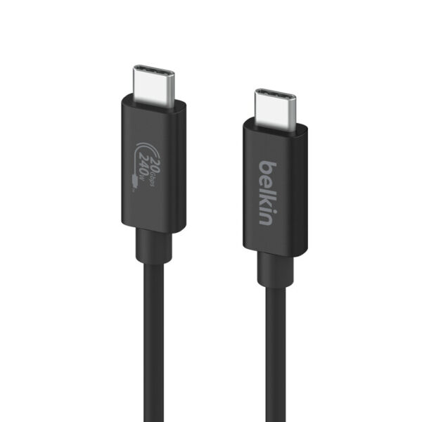 Belkin INZ004BT2MBK USB-kabel USB4 Gen 2x2 2 m USB C Zwart - Afbeelding 3