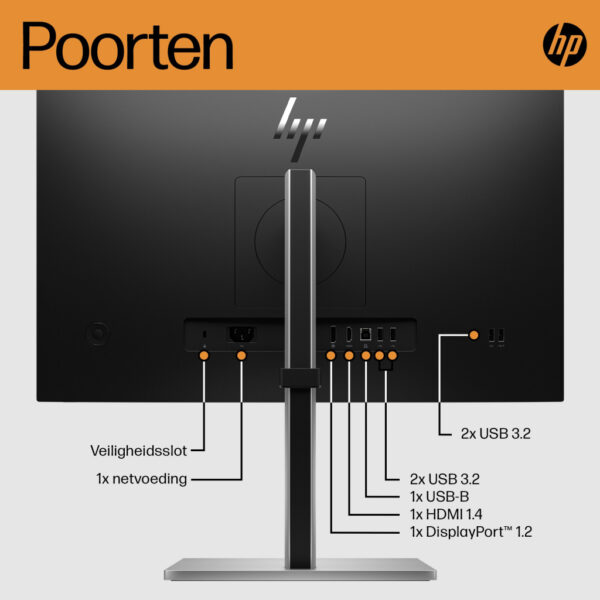 HP E-Series E24 G5 FHD-monitor - Afbeelding 4