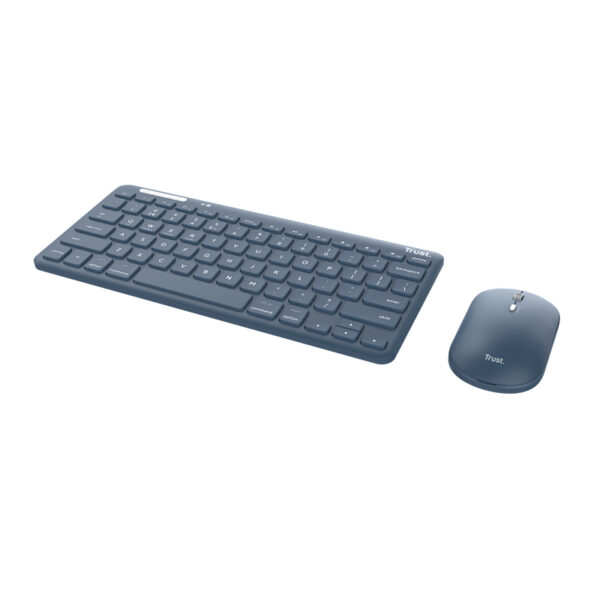 Trust Lyra toetsenbord Inclusief muis Kantoor RF-draadloos + Bluetooth QWERTY Amerikaans Engels Blauw - Afbeelding 3